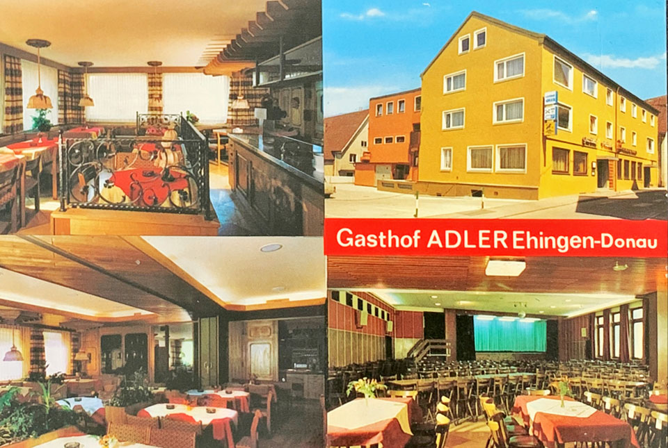 Vier historische Fotos des Restaurants | Hotel Adler