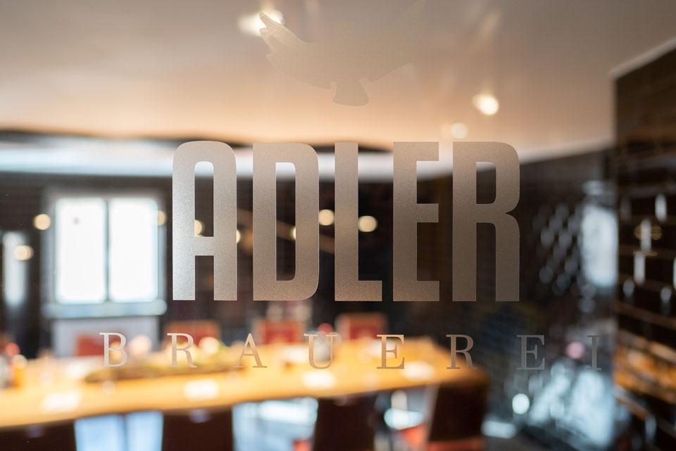 Adler Brauerei Gravur auf Glas | Hotel Adler | Paulas Alb